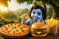 Veg Pizza + Veg Burger + French Fries